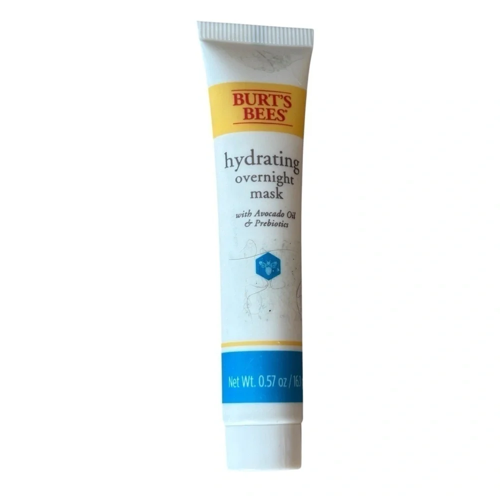 Burt's Bees Hydrating Overnight Mask Avocado Oil Prebiotics NEW .57 oz